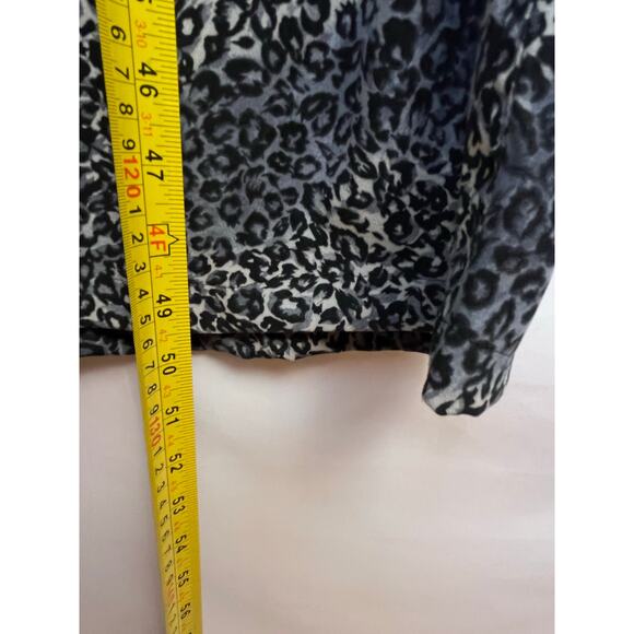 Vintage NWT Jane Ashley Womens Size Med Gray Cheetah Print Jumper Moleskin Dress - Picture 5 of 9